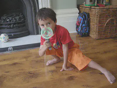 boy with toy gun