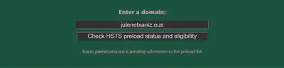 HSTS Preload Status