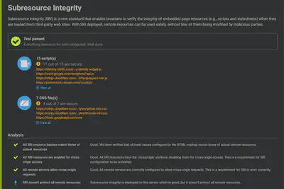 Hardenize Subresource Integrity