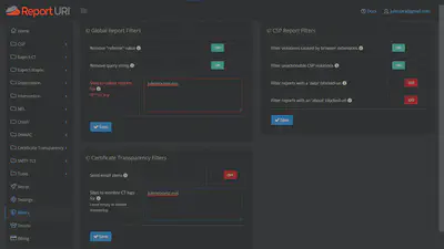 Report URI Filters