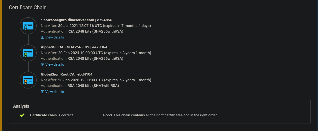 Email Certificates (SMTP)